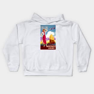 Vintage Travel Poster Hong Kong Kids Hoodie